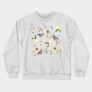 Oliver The Otter Mother's Day Pattern on Illuminating Crewneck Sweatshirt